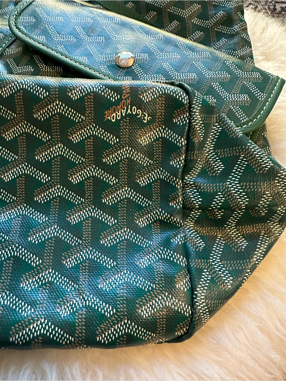 Goyard Green Large St. Louis Tote Bag Goyardine - Picture 3 of 12